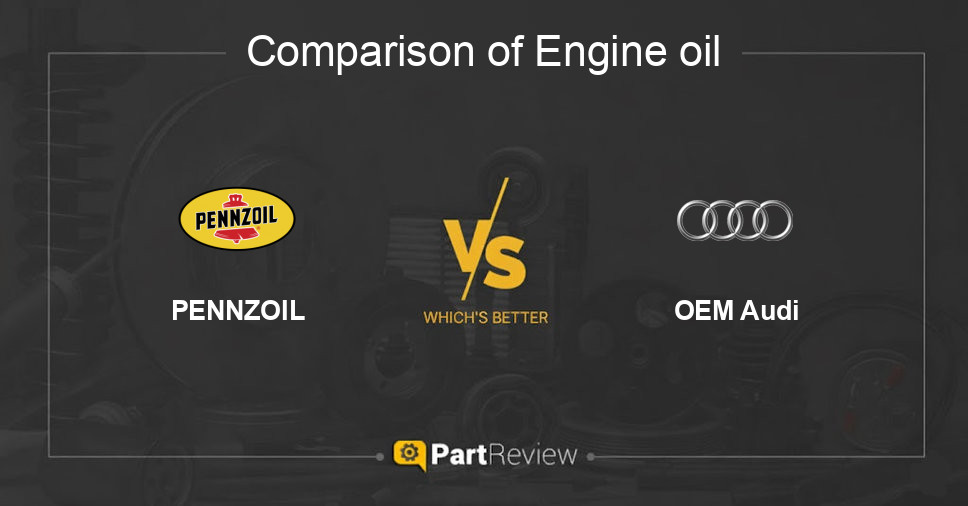 Comparison of engine oil PENNZOIL and OEM Audi