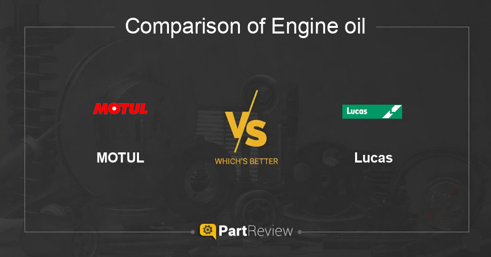 Comparison of engine oil MOTUL and Lucas