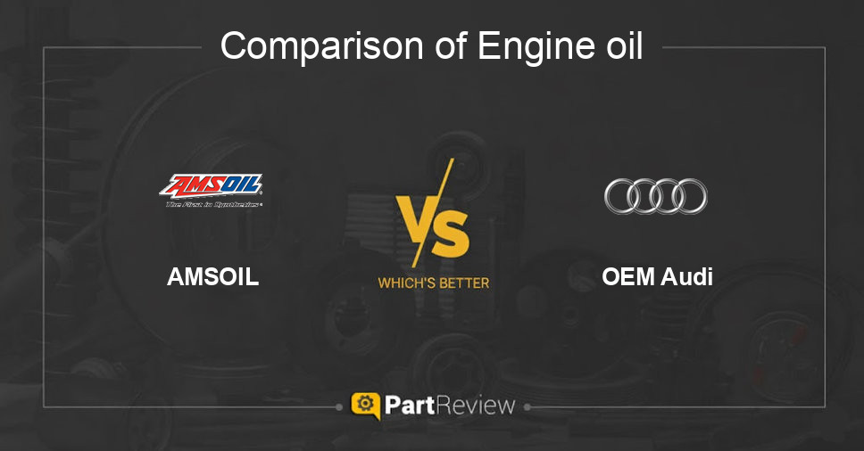 Comparison of engine oil AMSOIL and OEM Audi