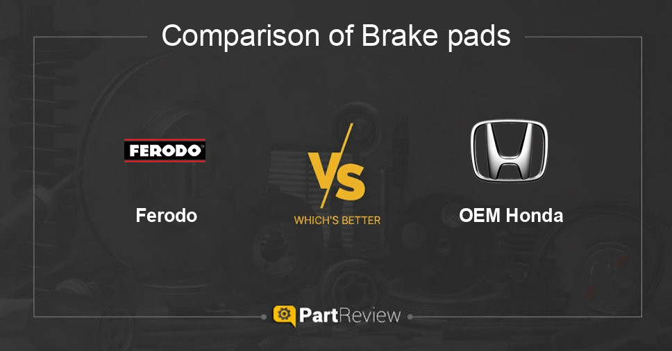 Comparison of brake pads Ferodo and OEM Honda