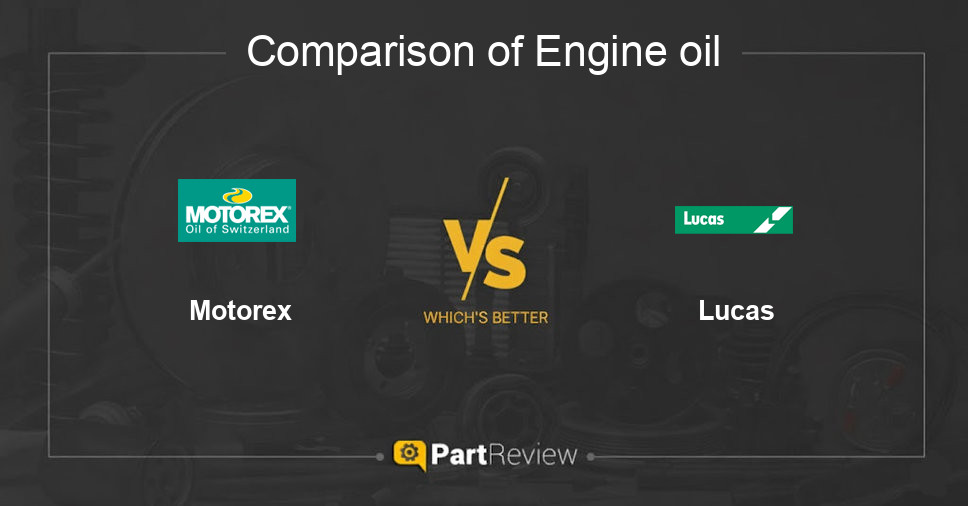 Comparison of engine oil Motorex and Lucas