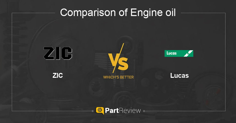 Comparison of engine oil ZIC and Lucas