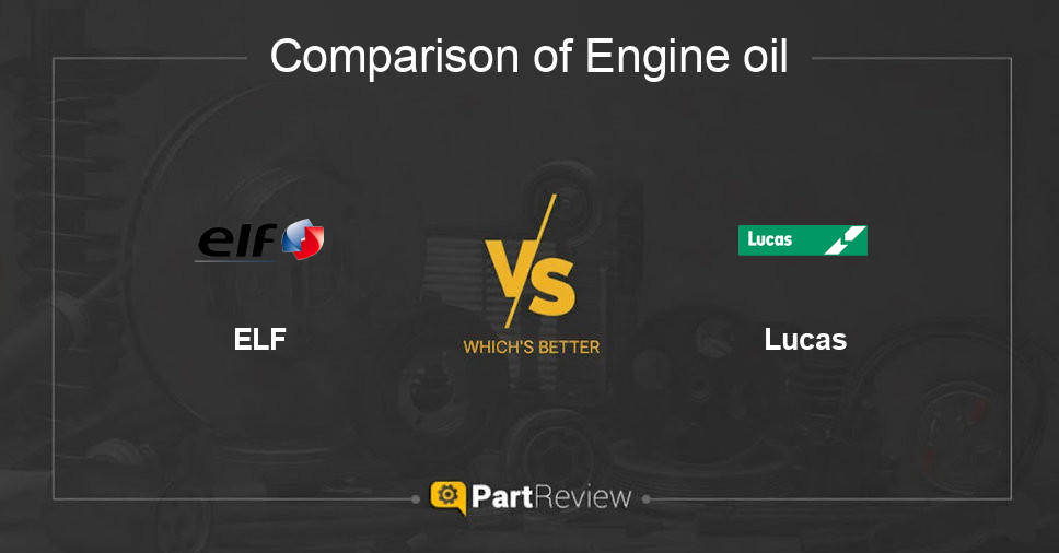 Comparison of engine oil ELF and Lucas