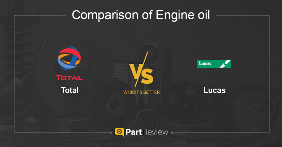 Comparison of engine oil Total and Lucas
