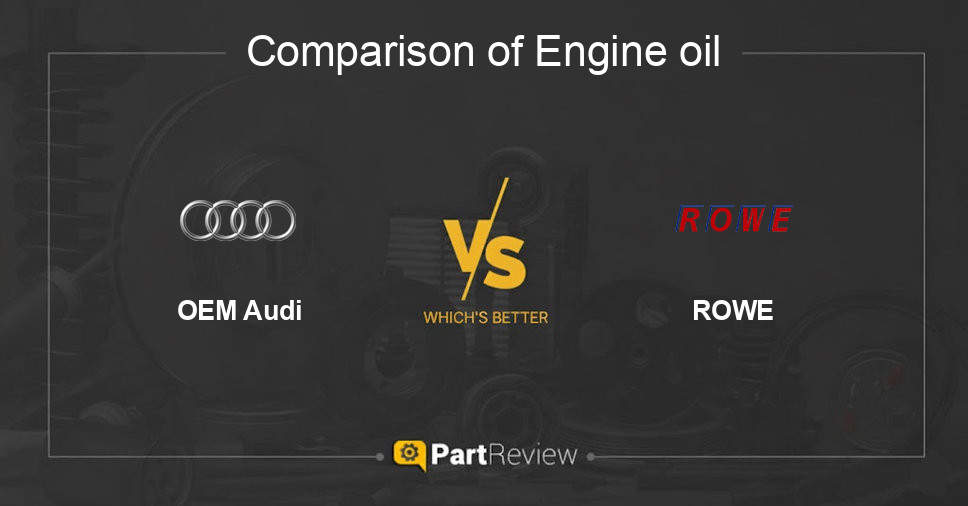 Comparison of engine oil OEM Audi and ROWE