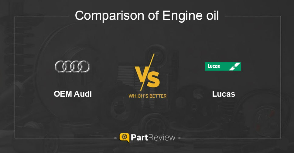 Comparison of engine oil OEM Audi and Lucas