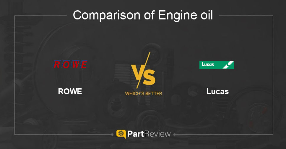 Comparison of engine oil ROWE and Lucas