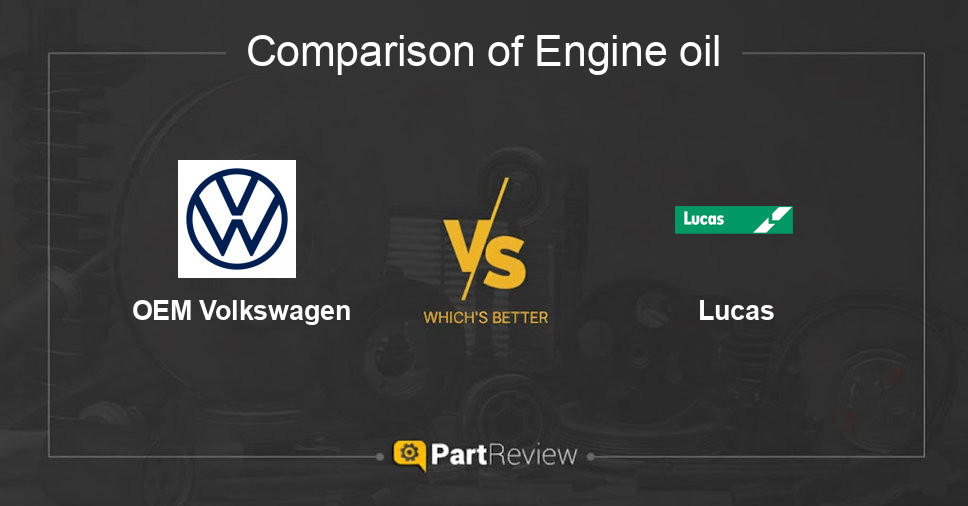 Comparison of engine oil OEM Volkswagen and Lucas