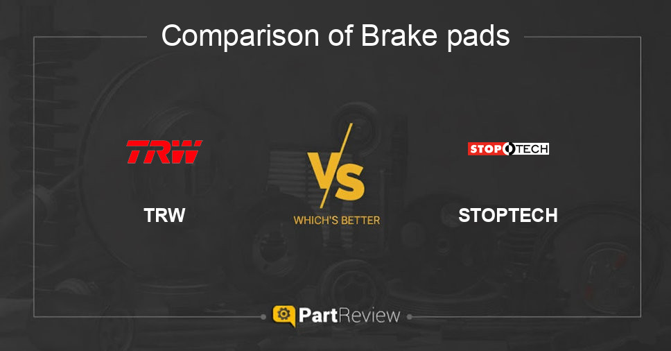 Comparison of brake pads TRW and STOPTECH
