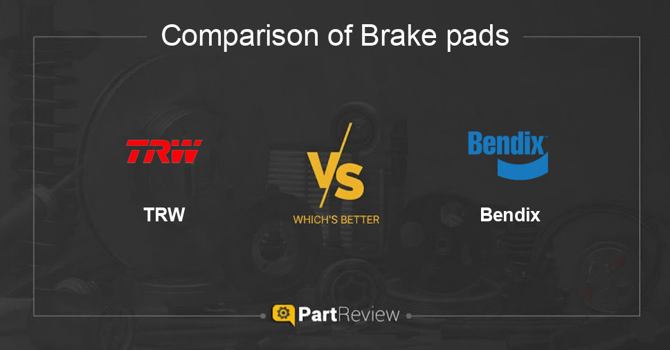 Comparison of brake pads TRW and Bendix