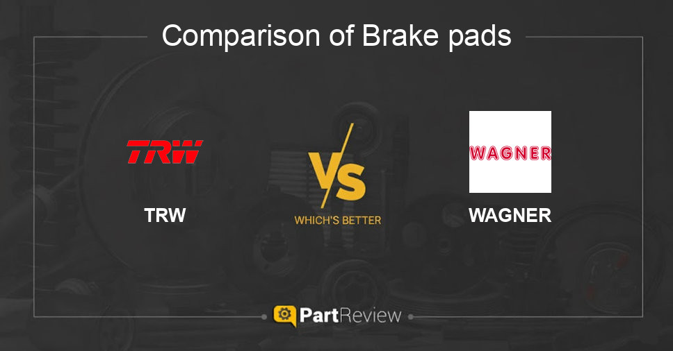 Comparison of brake pads TRW and WAGNER