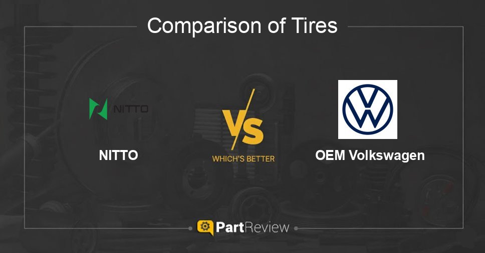 Comparison of tires NITTO and OEM Volkswagen