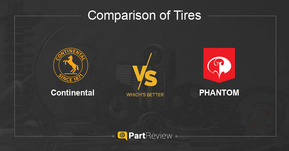 Comparison of tires Continental and PHANTOM