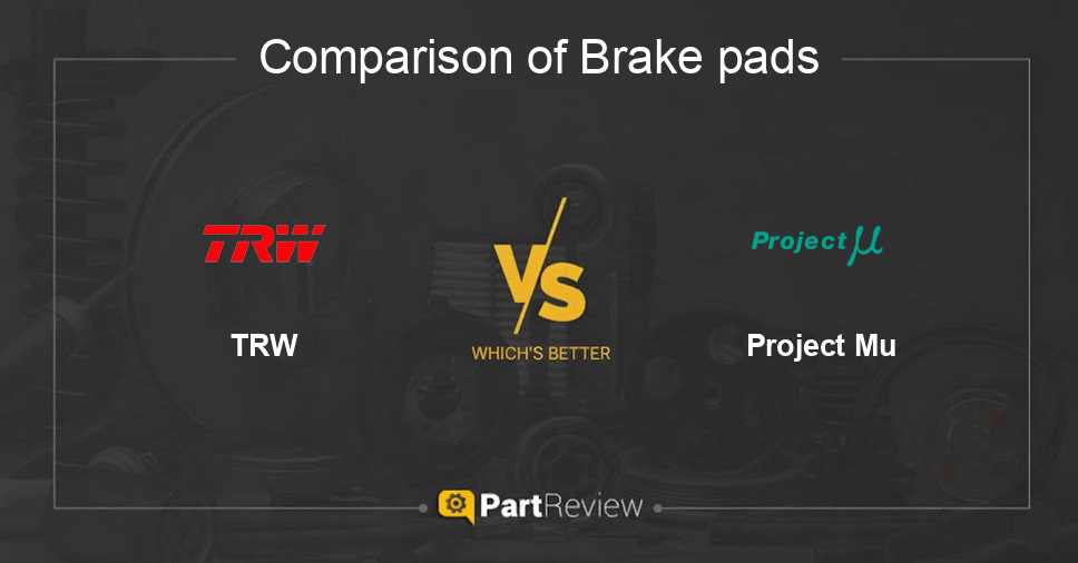 Comparison of brake pads TRW and Project Mu