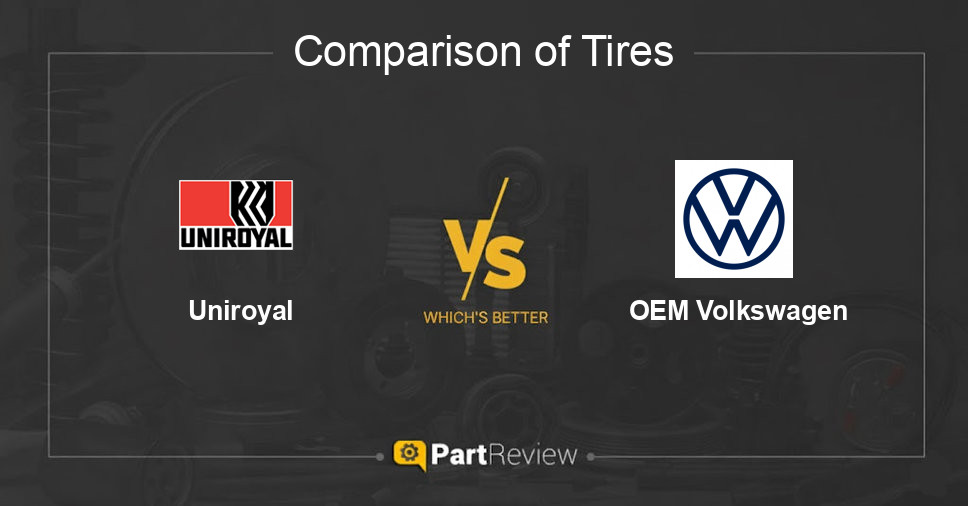 Comparison of tires Uniroyal and OEM Volkswagen