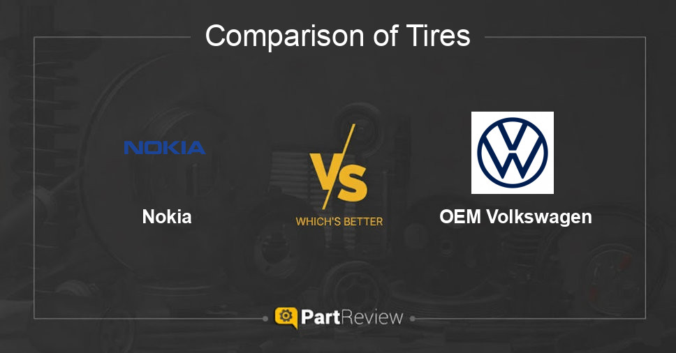 Comparison of tires Nokia and OEM Volkswagen