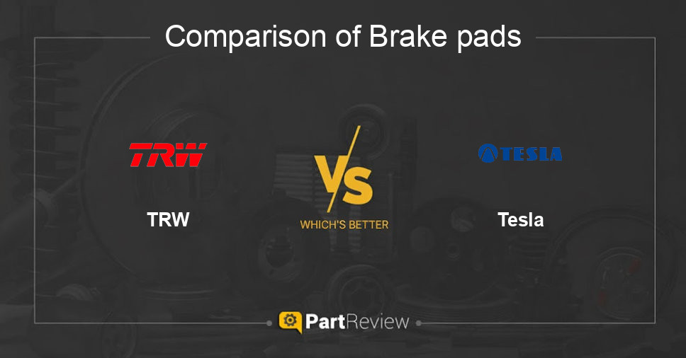 Comparison of brake pads TRW and Tesla