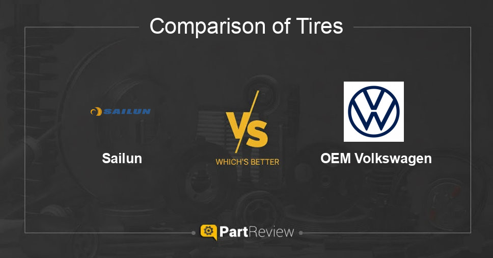 Comparison of tires Sailun and OEM Volkswagen