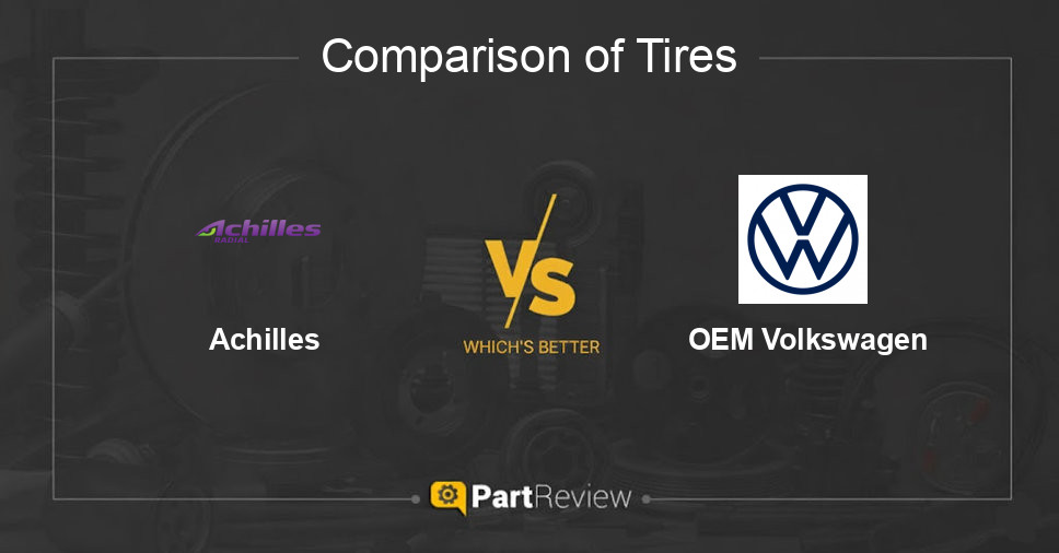 Comparison of tires Achilles and OEM Volkswagen