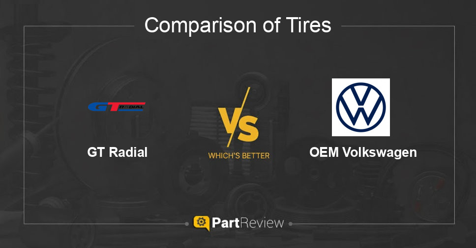 Comparison of tires GT Radial and OEM Volkswagen