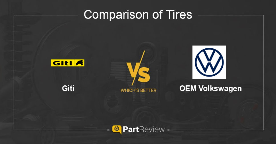 Comparison of tires Giti and OEM Volkswagen