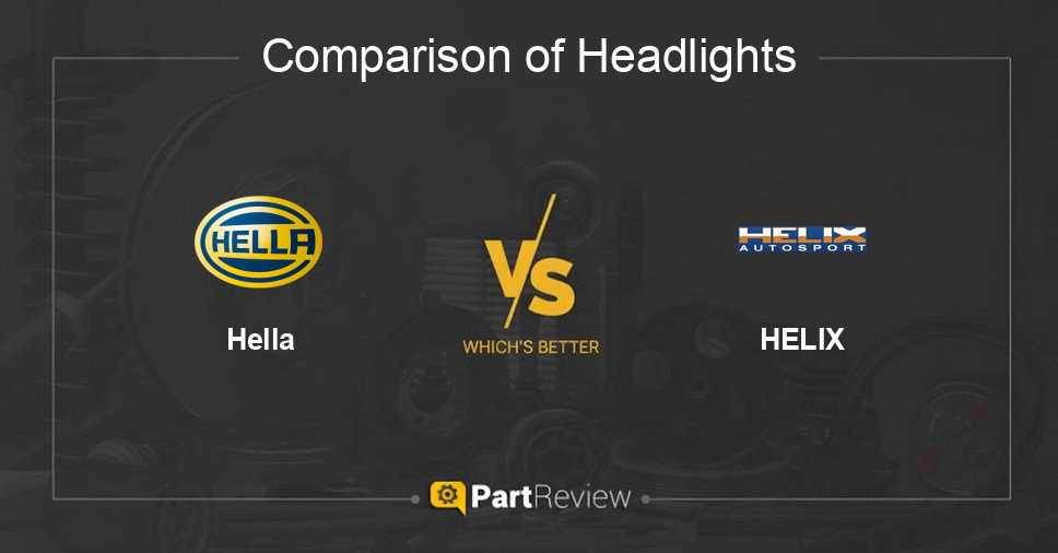 Comparison of headlights Hella and HELIX