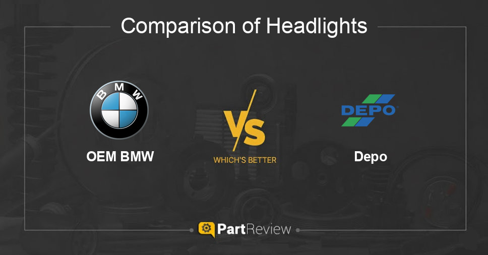 Comparison of headlights OEM BMW and Depo