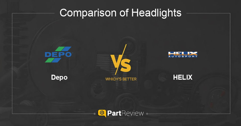 Comparison of headlights Depo and HELIX