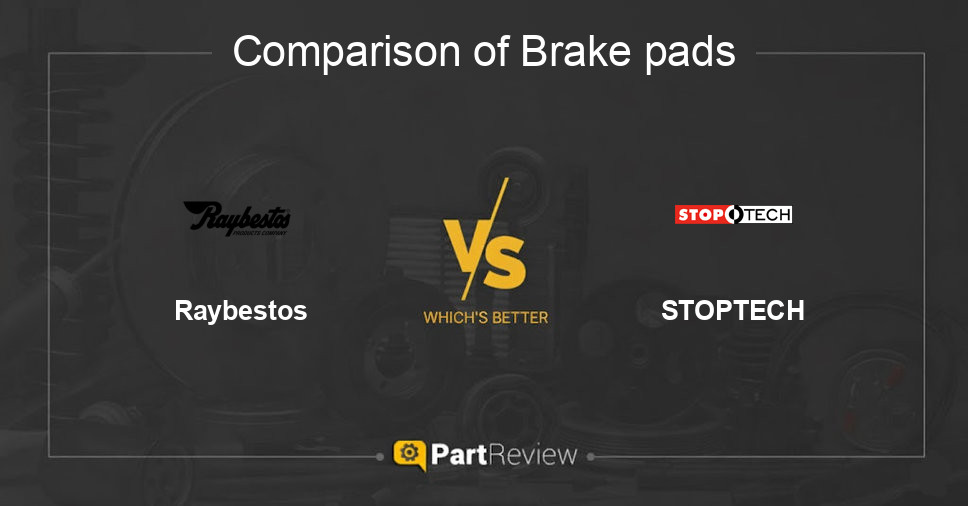 Comparison of brake pads Raybestos and STOPTECH