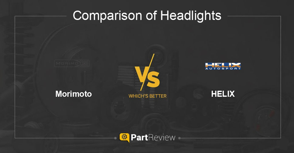 Comparison of headlights Morimoto and HELIX