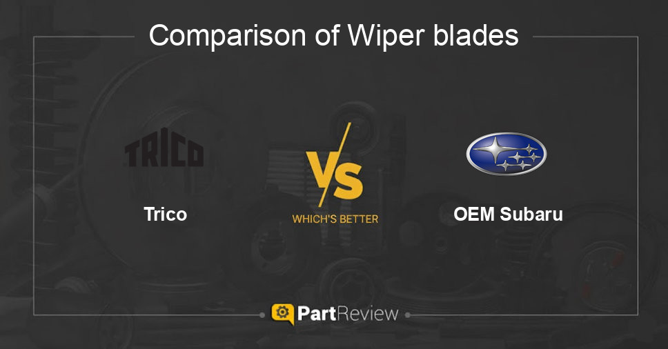 Comparison of wiper blades Trico and OEM Subaru