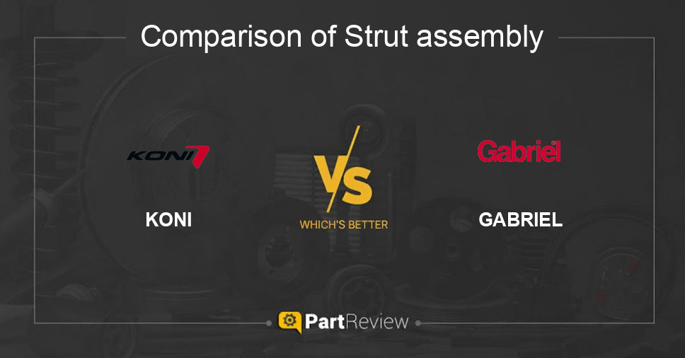 Comparison of strut assembly KONI and GABRIEL