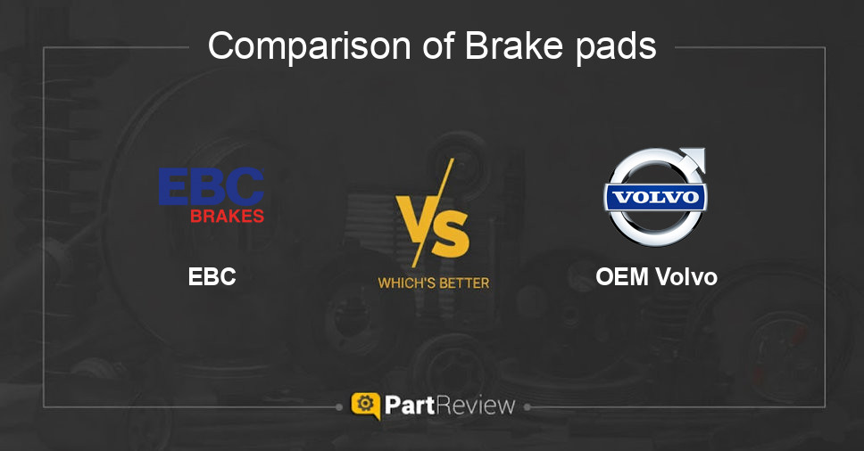 Comparison of brake pads EBC and OEM Volvo