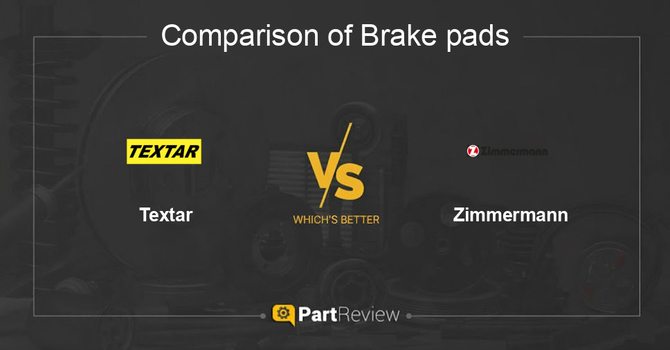 Comparison of brake pads Textar and Zimmermann