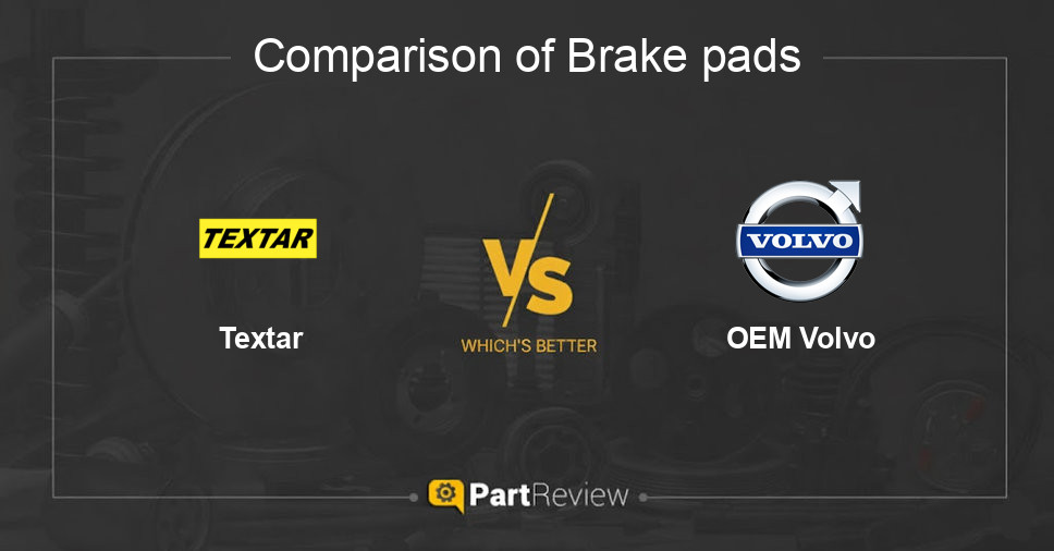 Comparison of brake pads Textar and OEM Volvo