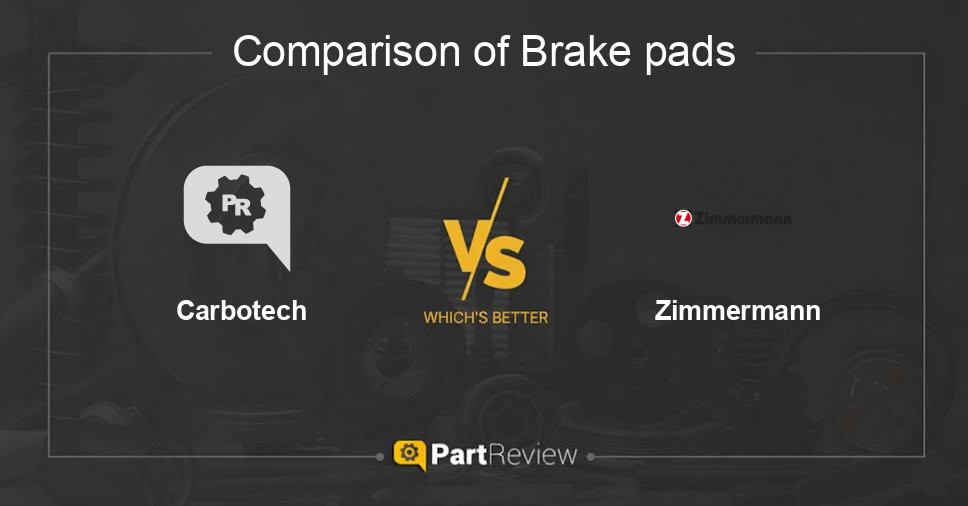 Comparison of brake pads Carbotech and Zimmermann