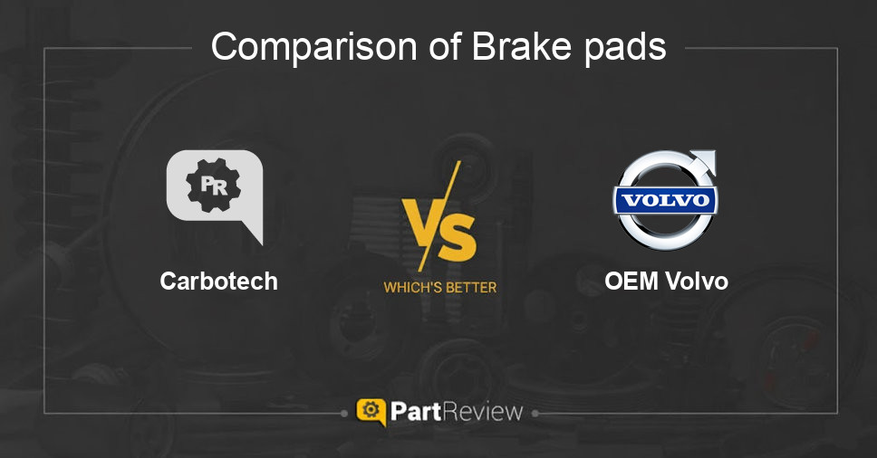 Comparison of brake pads Carbotech and OEM Volvo