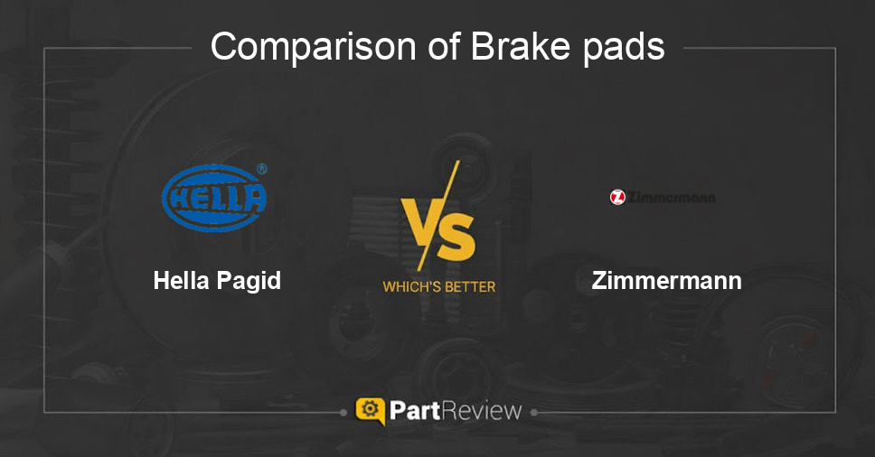Comparison of brake pads Hella Pagid and Zimmermann