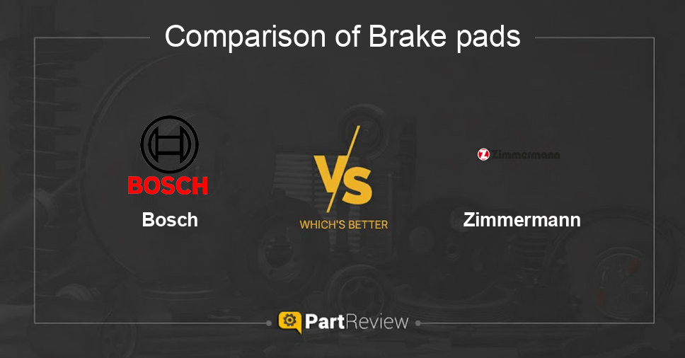 Comparison of brake pads Bosch and Zimmermann
