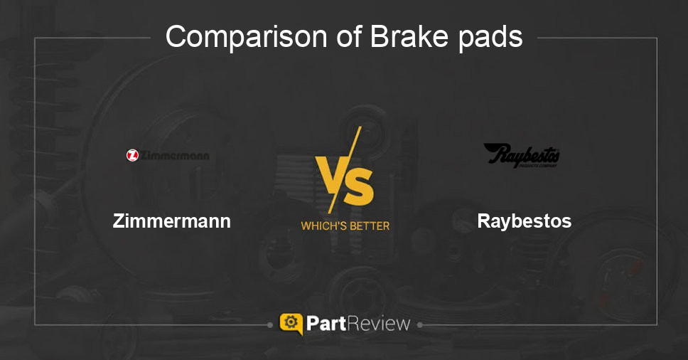 Comparison of brake pads Zimmermann and Raybestos