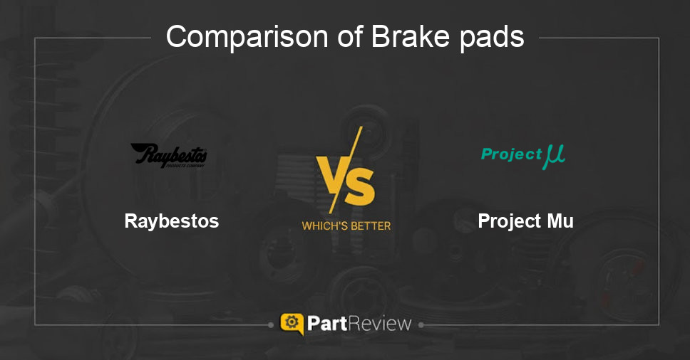 Comparison of brake pads Raybestos and Project Mu