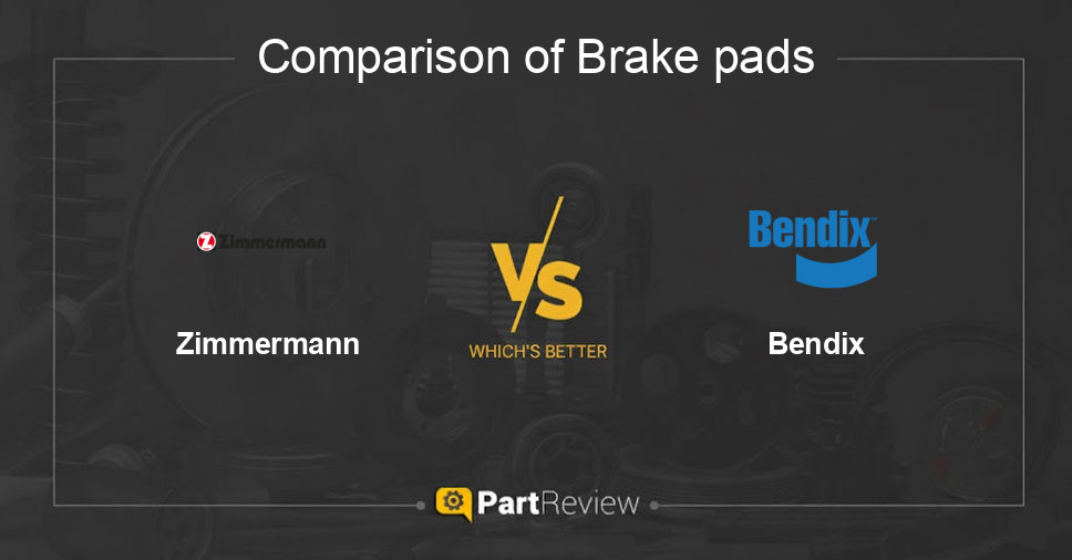 Comparison of brake pads Zimmermann and Bendix