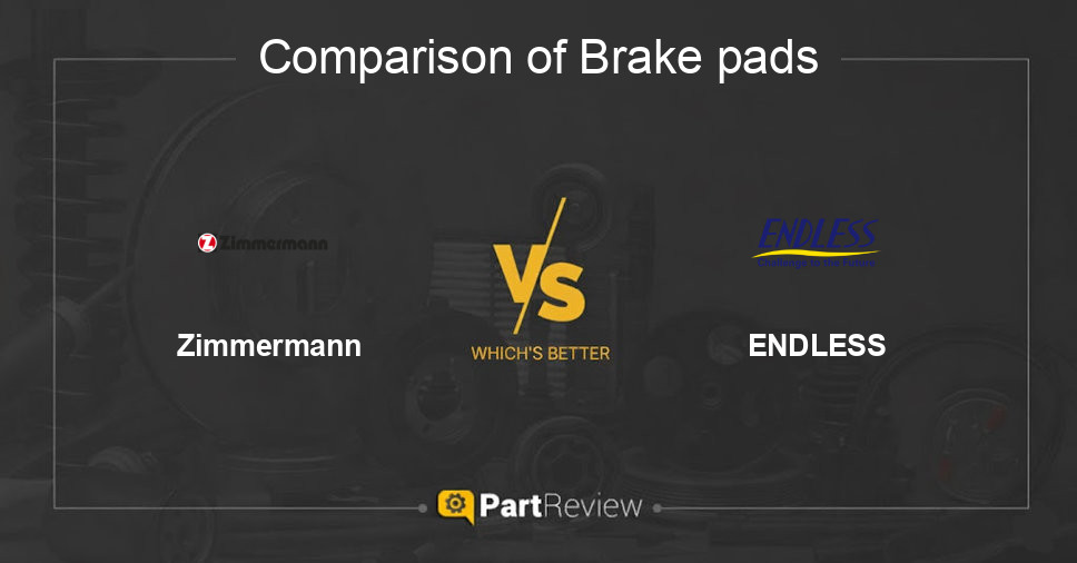 Comparison of brake pads Zimmermann and ENDLESS