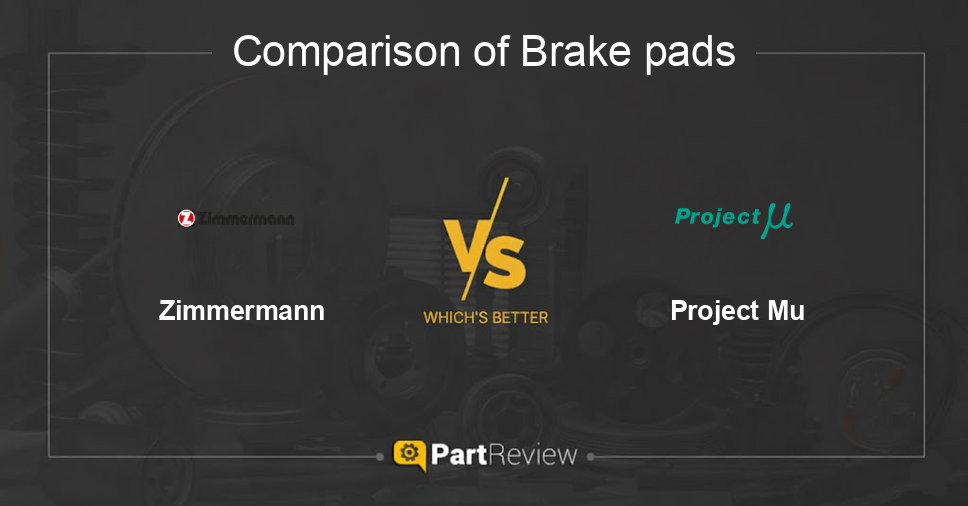 Comparison of brake pads Zimmermann and Project Mu