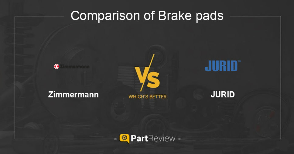 Comparison of brake pads Zimmermann and JURID