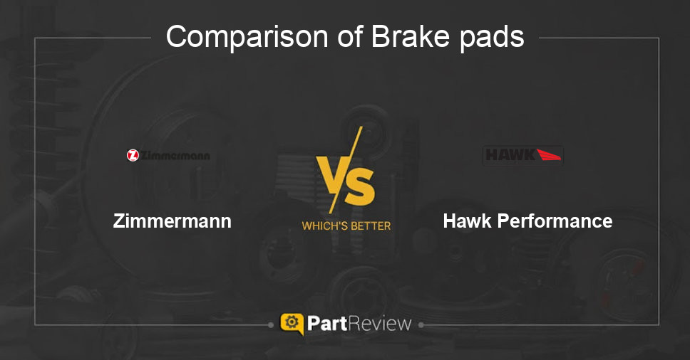 Comparison of brake pads Zimmermann and Hawk Performance