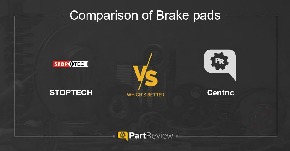 Comparison of brake pads STOPTECH and Centric