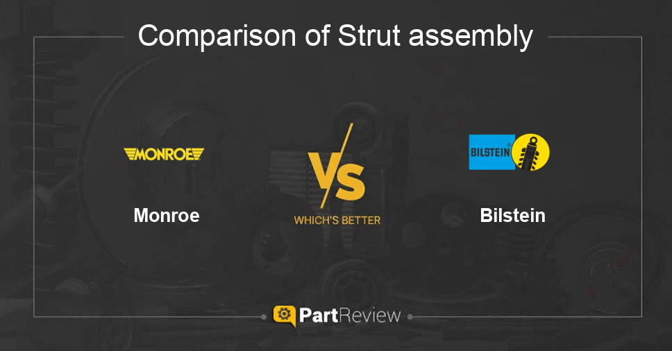 Comparison of strut assembly Monroe and Bilstein