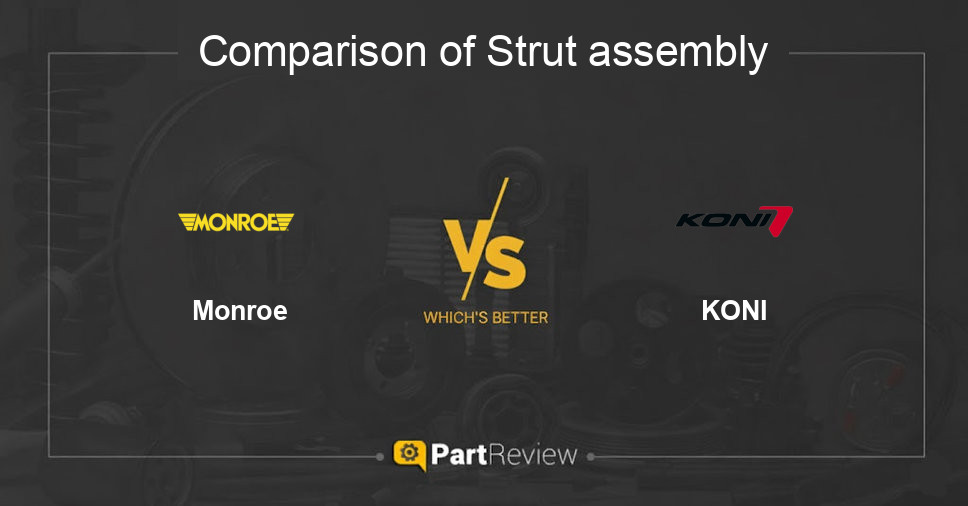 Comparison of strut assembly Monroe and KONI