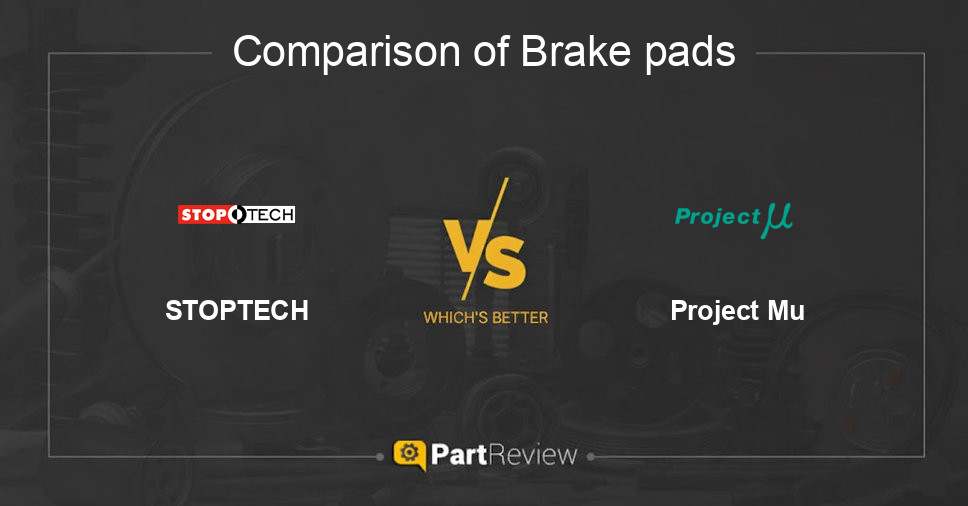Comparison of brake pads STOPTECH and Project Mu